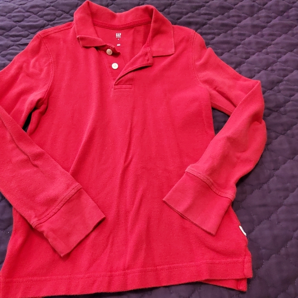 Gap KIDS EUC, l/s red polo